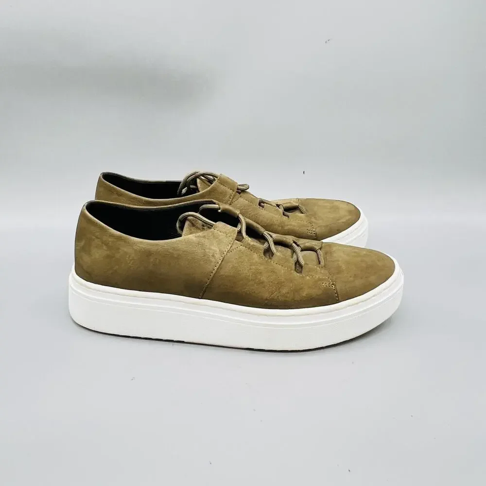 Eileen Fisher Shoes Womens 6.5 Brown Suede Platform Slip On Sneakers Comfort